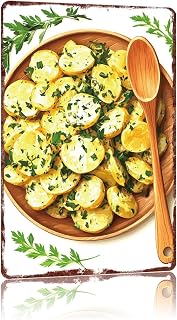 Metal Signs Potato Salad With Parsley Vintage Signs Retro Aluminum Tin Sign For Kitchen Office Home Bar Cafe Decor 8X12 Inch