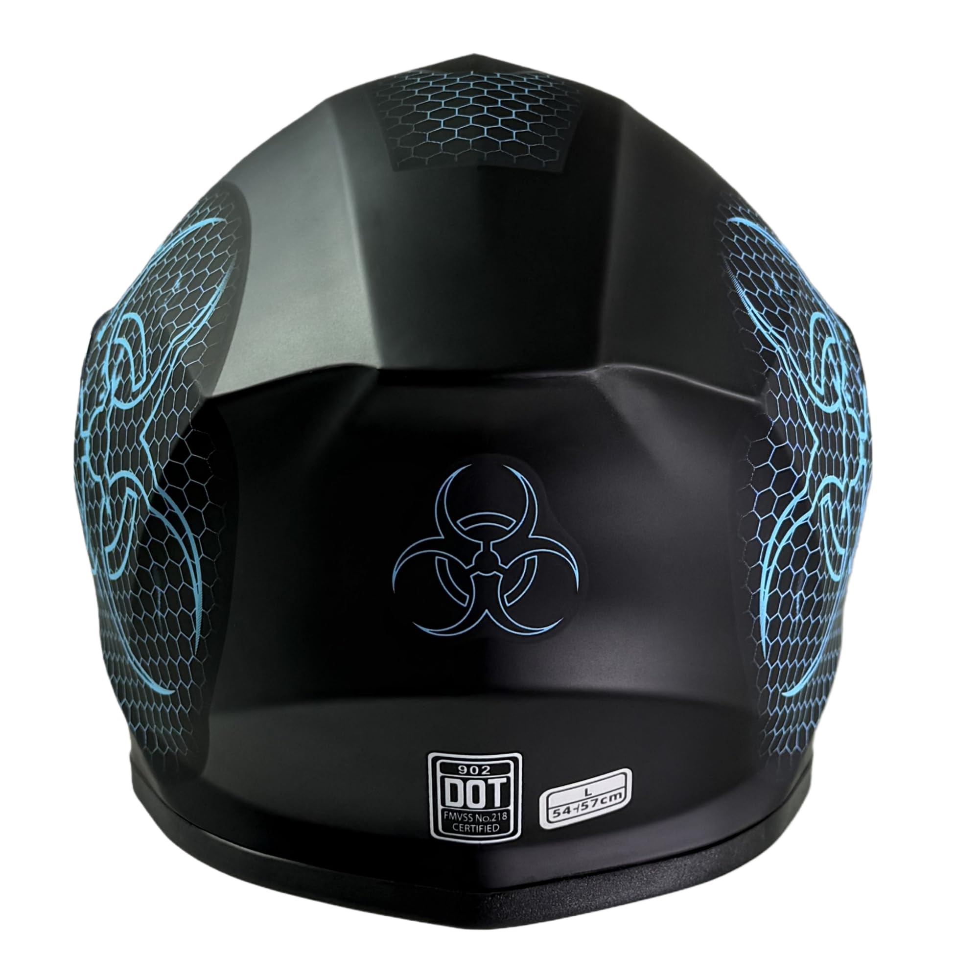 Kinder Integralhelm Bio-Hazard AHP – Motorradhelm für Kinder, ABS-Schale, robuster Kinderhelm für Downhill, Quad und Motocross, Teal