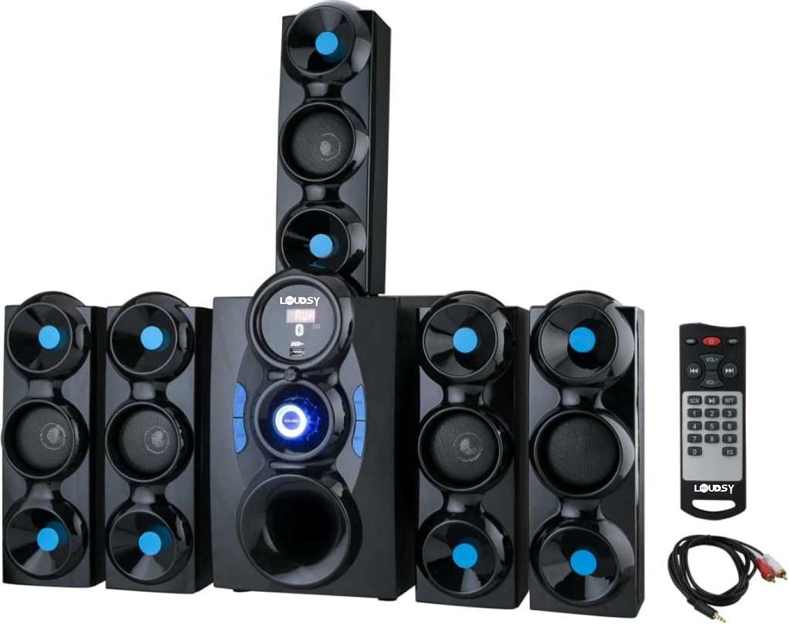 Loudsy 4110 Powerful Sound 5.1 Multimedia Speaker with Bluetooth, Wireless, USB, FM Radio, AUX, SD Card, Remote Control, 6 inch woofer with Crystal Clear Natural Sound & Powerful bass