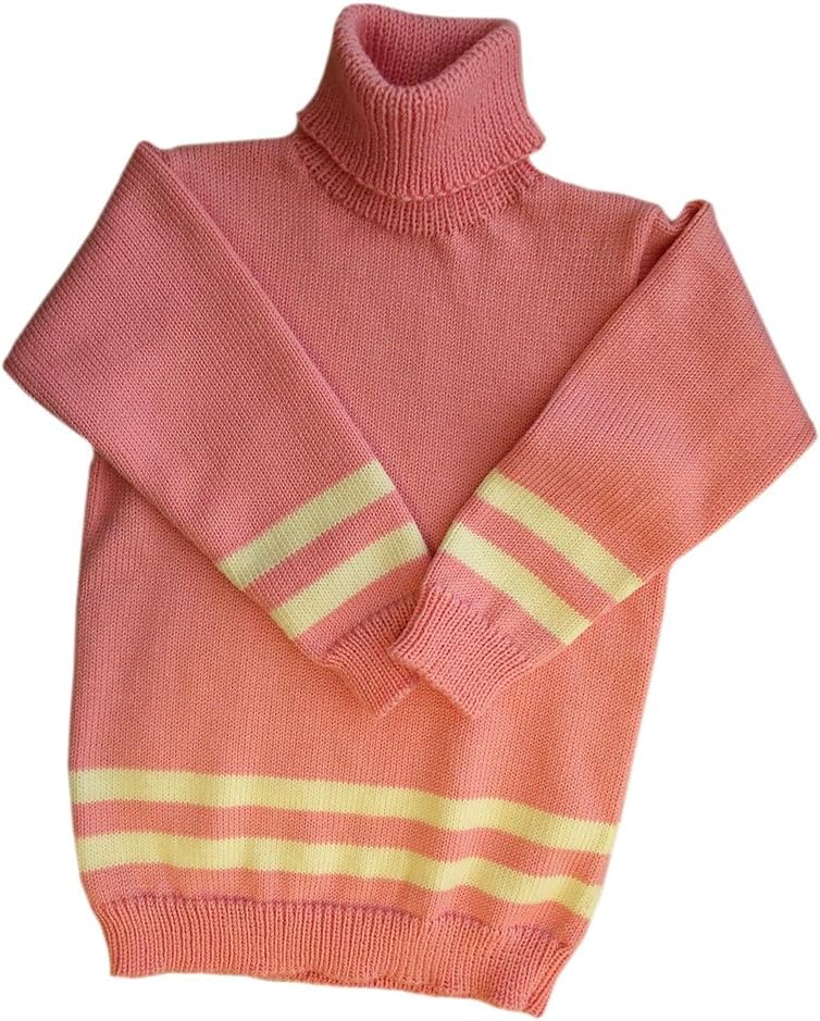 Merino Wool Knitted Polo Neck Sweater Turtleneck