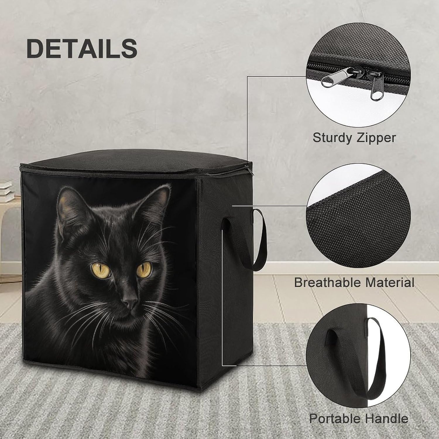 Comforter Storage Bag Large Capacity Zipper Clothes Storage Bag 70L image 4