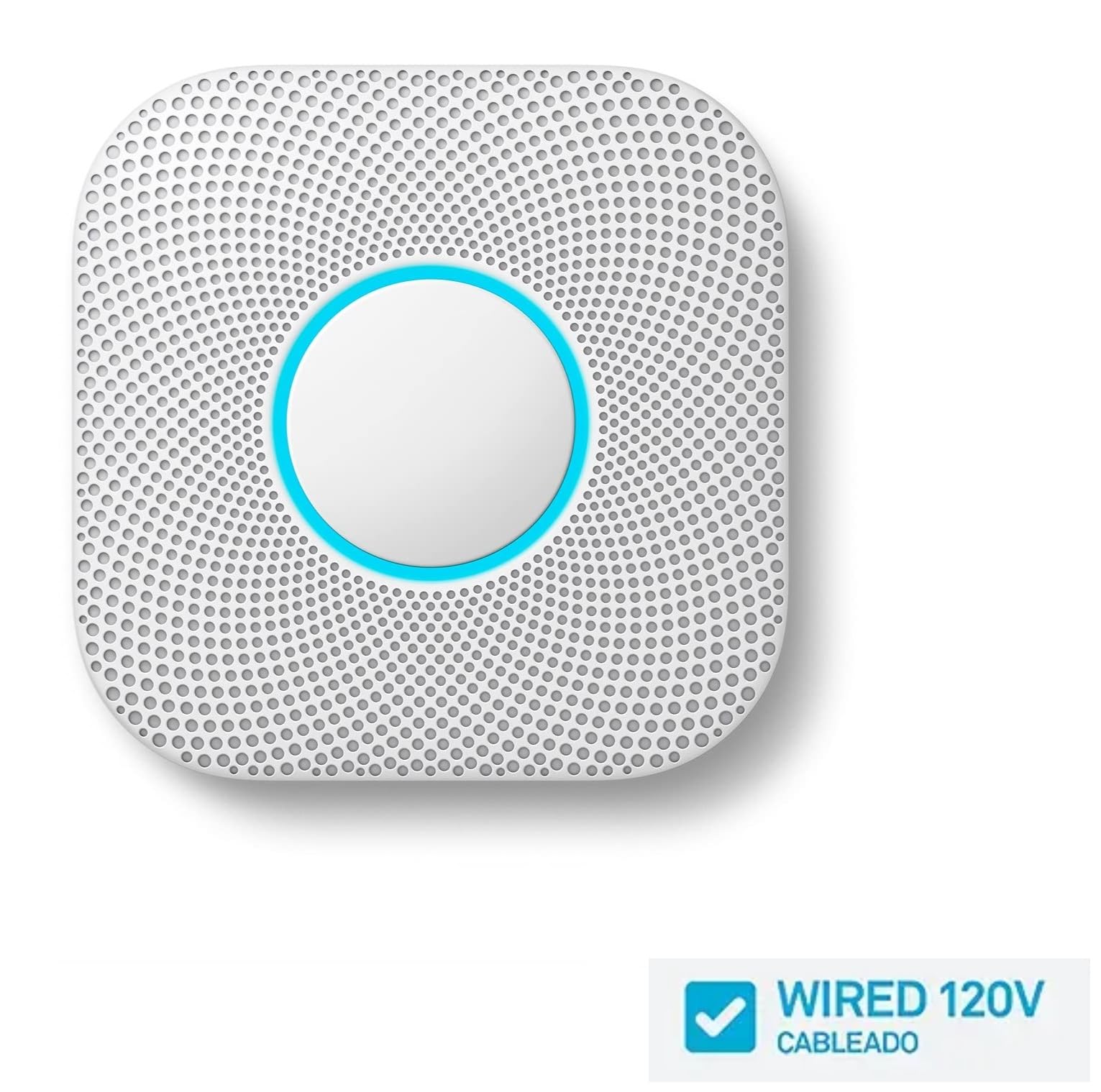 Google Nest Protect 2nd Generation Smart Smoke/Carbon Monoxide Wired Alarm, Hardwired Smoke and Carbon Monoxide Detector - Lifespan May Vary