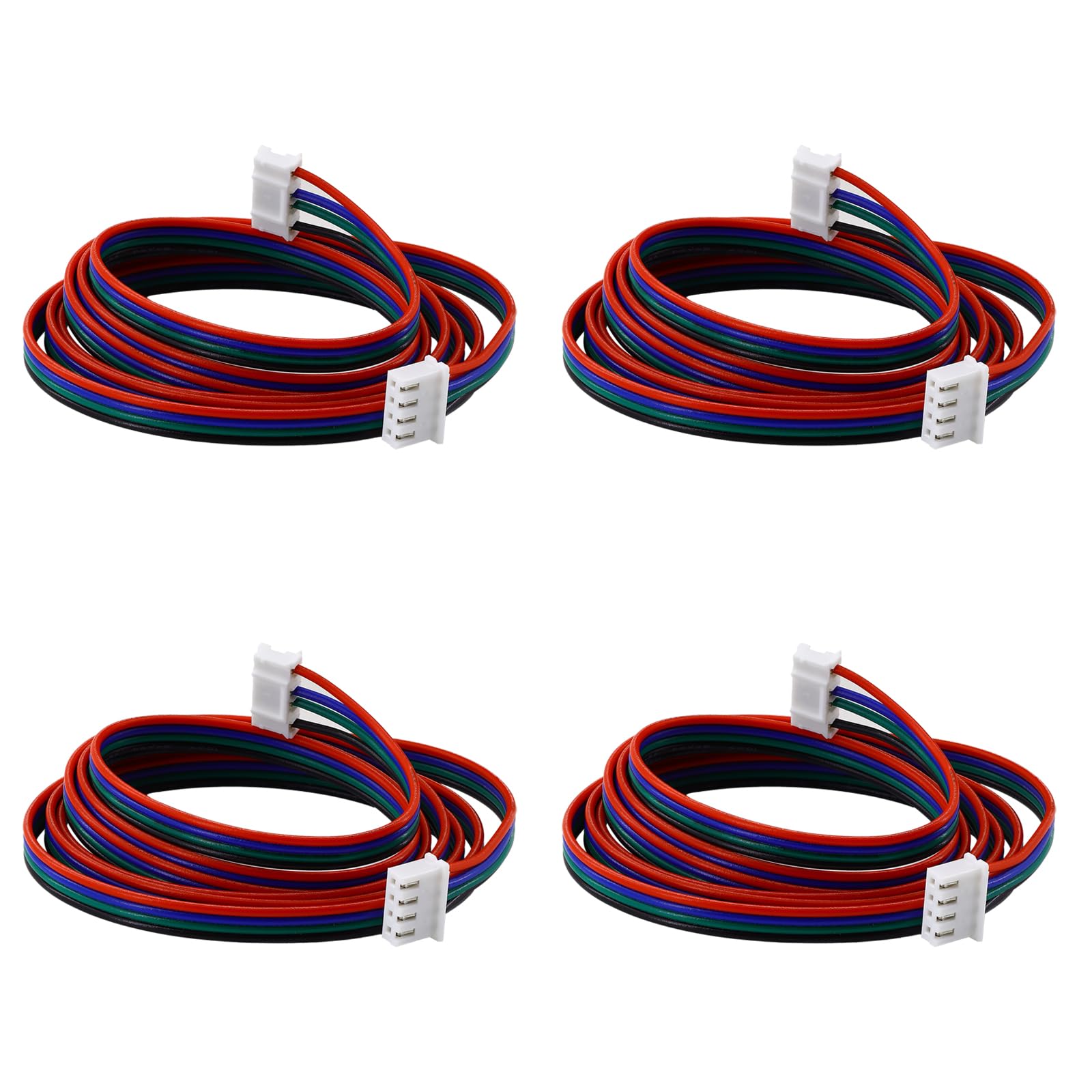 4 Pcs 3D Printer Stepper Motor Cable 4Pin to 6Pin, 1000mm XH2.54 Stepper Motor Wire for Nema 17 Stepper Motors,