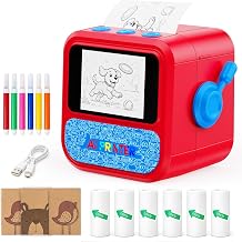 Iyoyo AI Voice Sticker Maker for Kids,Portable Inkless Thermal Image Printer 10 Creative Modes,AI Picture Generator for Instant DIY Crafts,6 Paper Rolls + Pencils,Birthday Gift Toy Boys Girls Ages 3+