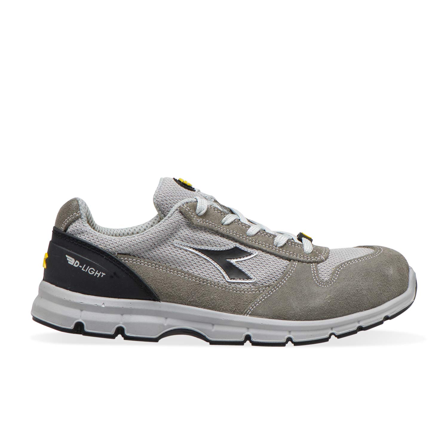Utility Diadora, Scarpe Antinfortunistiche Unisex, RUN TEXT LOW S1PS FO SR ESD, colore CASTLE ROCK /ALLUMINIUM, taglia 35