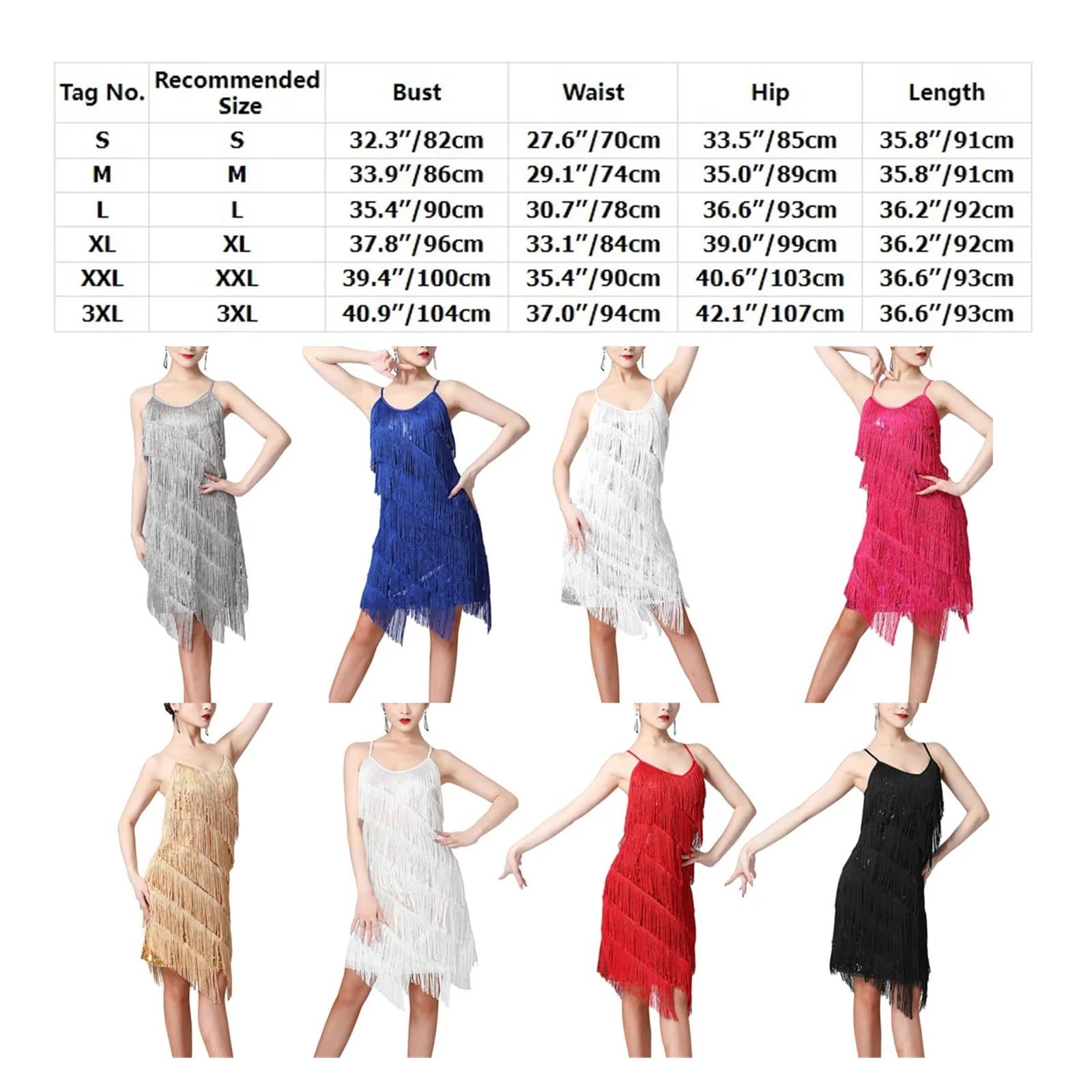 Latein Fransenkleid Damen Pailletten Fransen Flapper Lateinisches Tanzkleid Sexy 1920er Ballsaal Salsa Tango Cha Rumba Samba Kleid Tanzkleidung