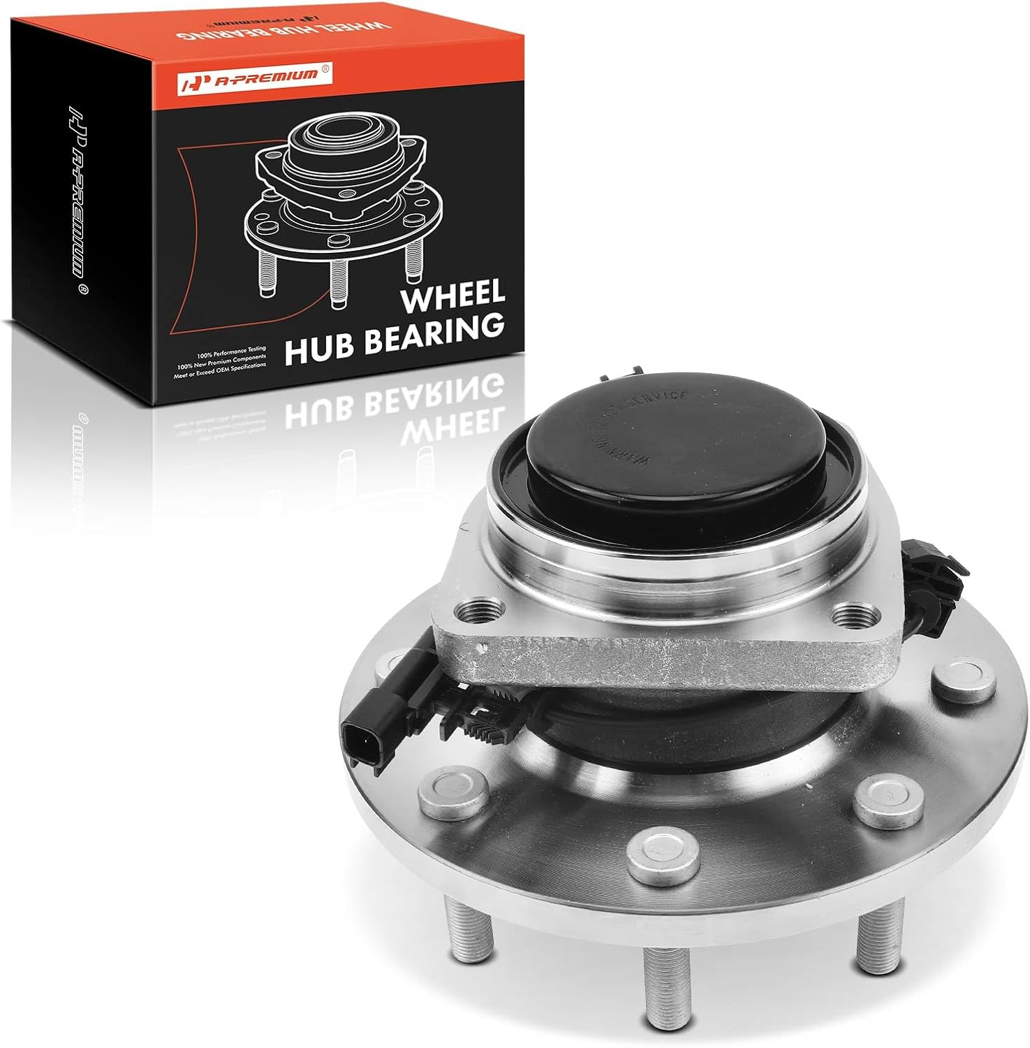 A-Premium Front Wheel Bearing and Hub Assembly with ABS & 8-Lug Compatible with Chevrolet Silverado 3500 HD 2011-2019 & GMC Sierra 3500 HD 2011-2019, RWD Only