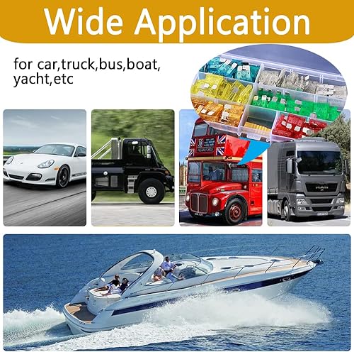 Miniatura 6 de Kit surtido de fusibles estándar de 120 piezas, 5A, 10A, 15A, 20A, 25A, 30A, mediano, colorido, para automóvil, barco, camión, SUV, automotriz