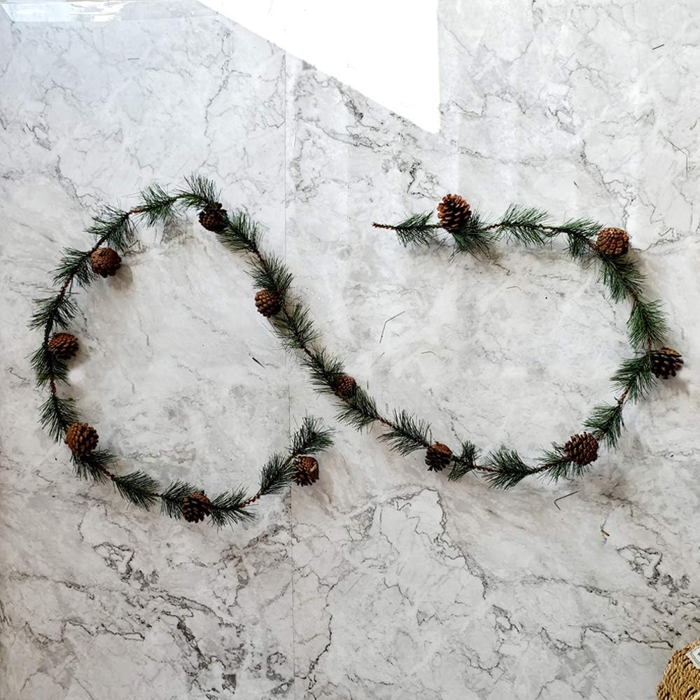 Pine Cone Garland 8FT for Christmas Decor