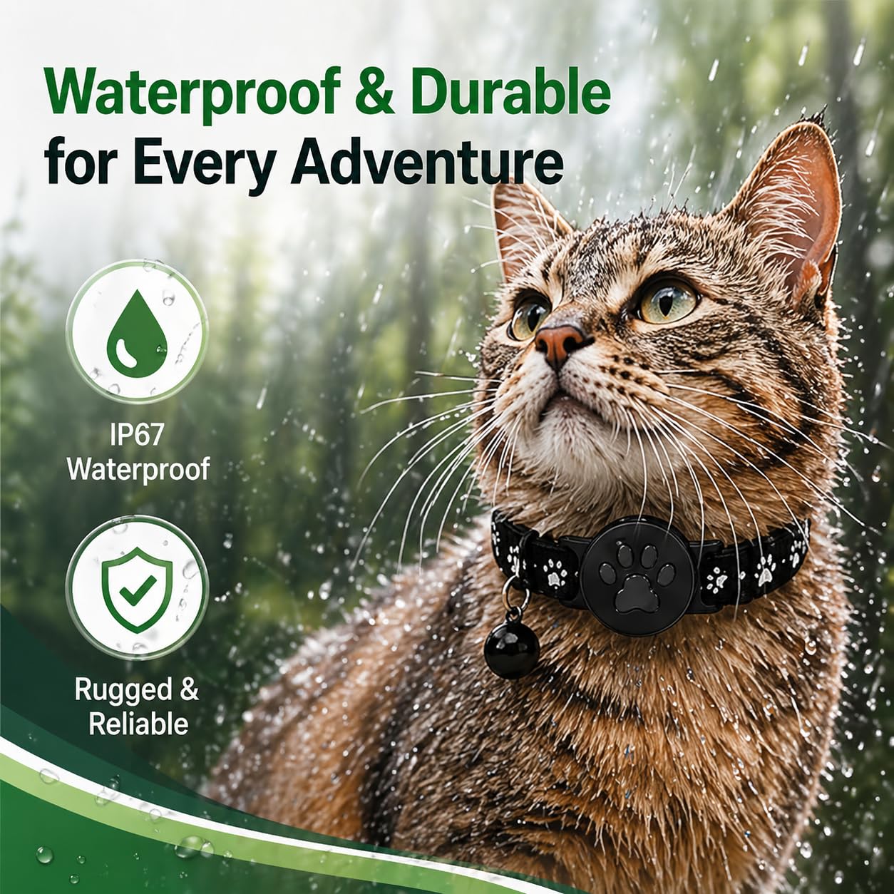 Pet Tracker,GPS Collar for Cats (Android Only) Smart tag,Waterproof Compatible with Google Find My,No Monthly Fee,Advanced Tracking Solution Smart Collar for Pet Safety Ideal Small Large Cats - image 4