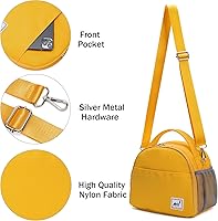 Vista 4 de NOL Natural Organic Lifestyle Bolsa de Almuerzo Aislada Bolsa Refrigeradora para Mujeres de Nylon Impermeable Ligera Caja de Almuerzo Organizadora