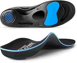 PCSsole Semelles Orthopédiques Gel High Arch Support, Semelles Confort Pour Pieds Plats, Fasciite Plantaire, Douleur aux Pieds, Pronation Excessive Pour Hommes et Femmes