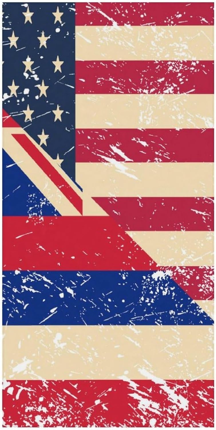 Vintage U.S.A and Hawaii State Flag Bath Towels Quick Dry Pool Bathroom Beach Towel Yoga Towel for Hotel Guest Spa Gym 160x80cm