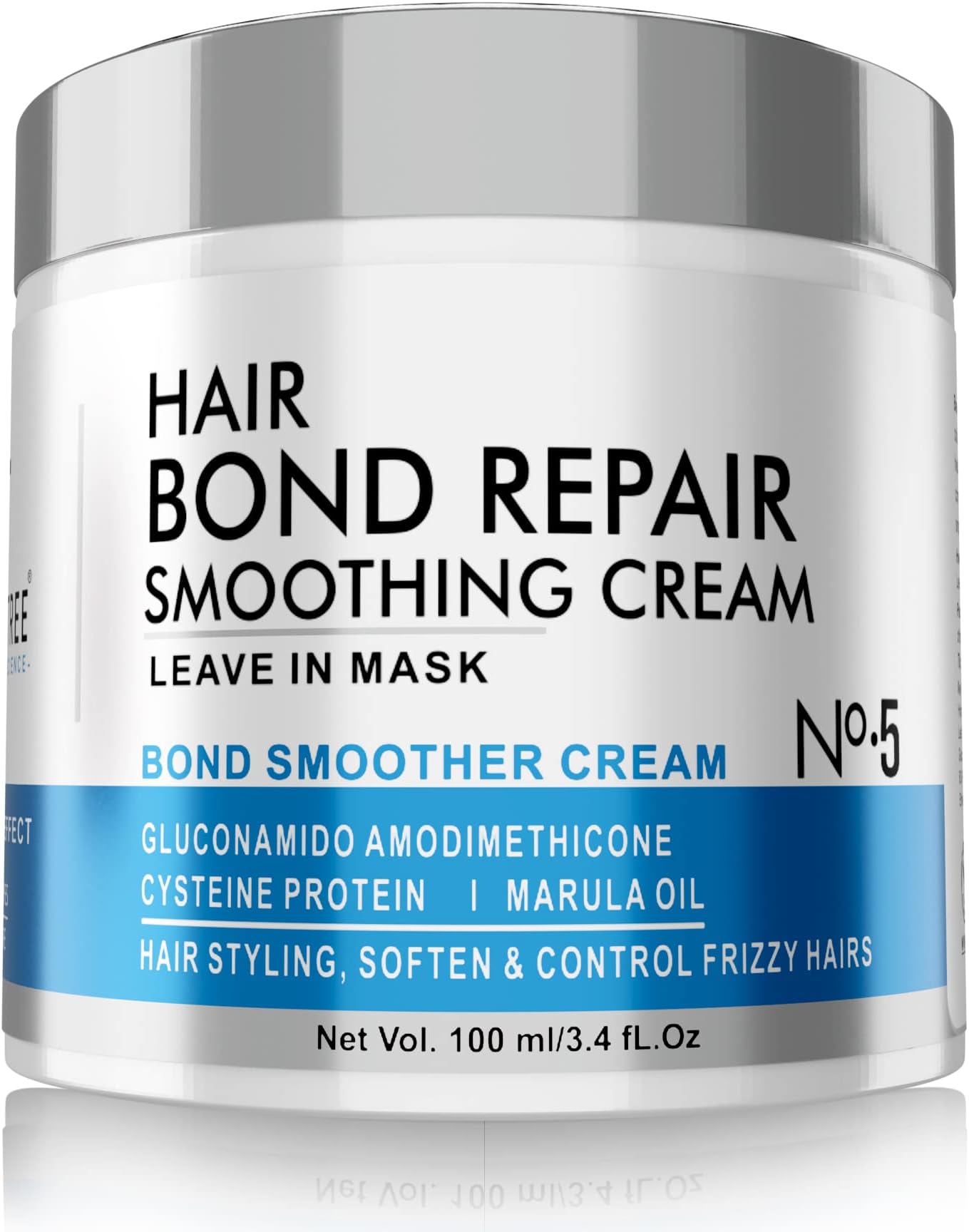 Hair Bond Repair Smoothing Cream, With D Panthenol, Glucoamido Amodimethicone, Biotin & Collagen Leave In Conditioner, Bond Plex Effect, All Hair Types 100 ml