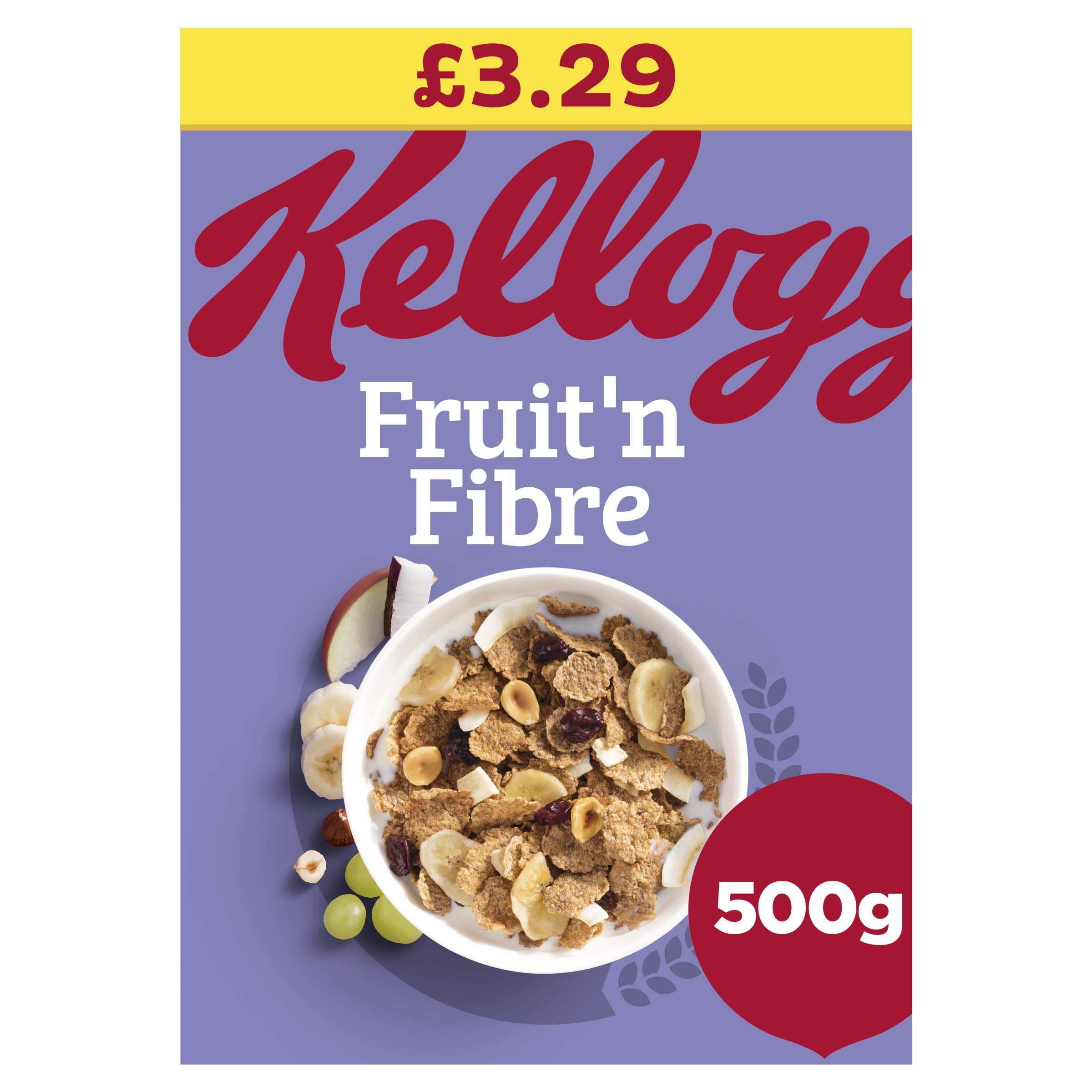 Kellogg's Fruit n Fibre Cereal 500g I Pack of 6