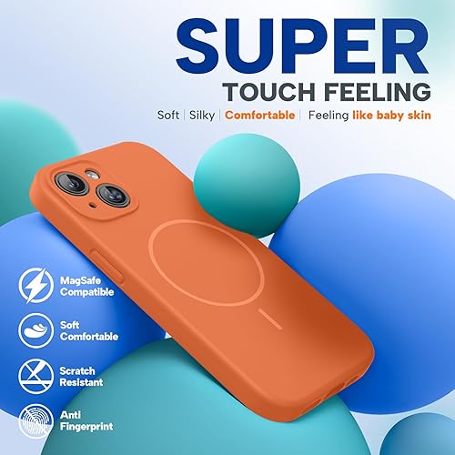 Miniatura 1215 de Miracase Funda diseñada para iPhone 13 Pro Max con protector de pantalla, [forro de microfibra suave antiarañazos], funda protectora de silicona