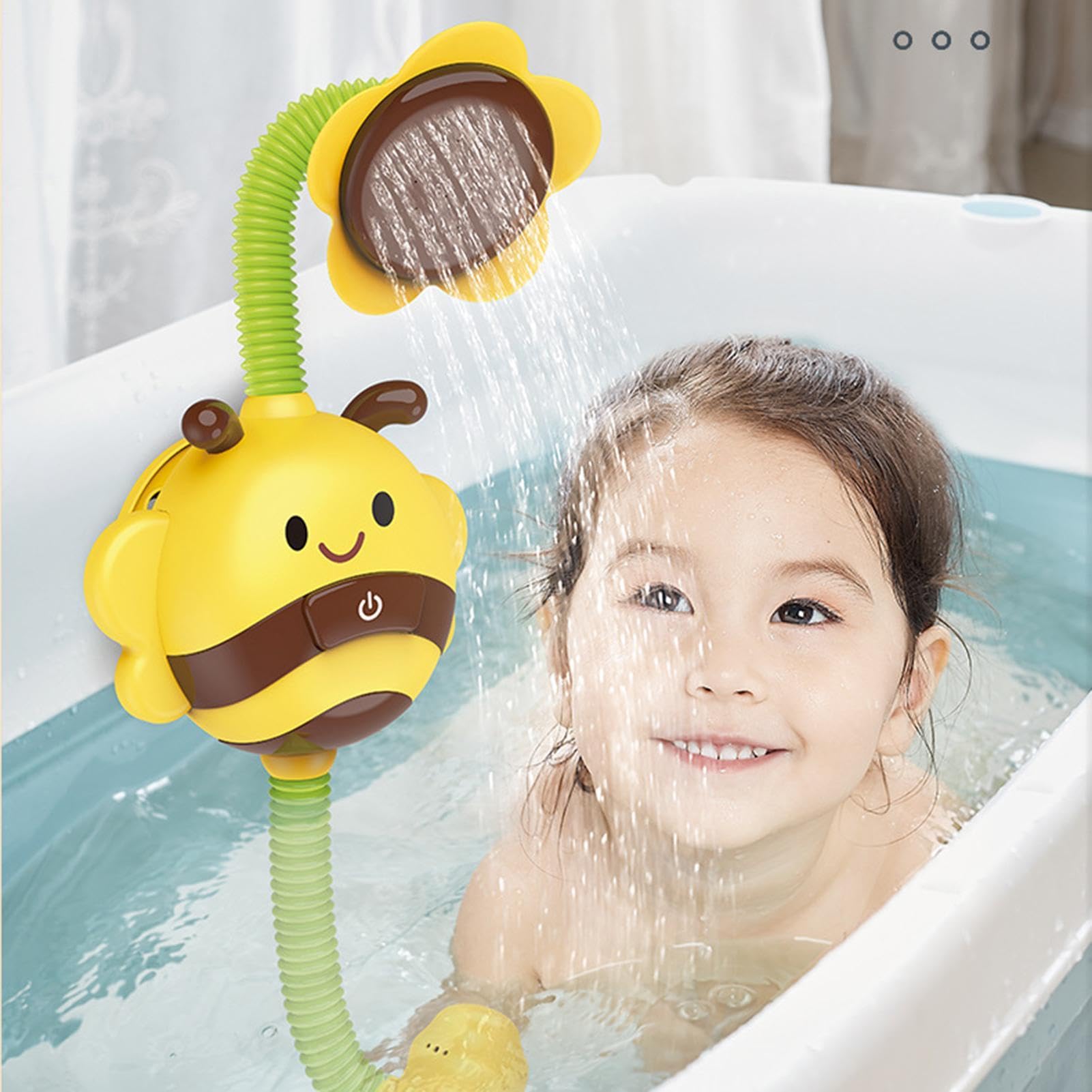 Rociador de baño para niños, grifo giratorio de abejas - Lindos juguetes de ducha para bañera, para niños a partir de 3 años para baño para puertas de vidrio, baño