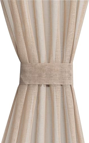 Miniatura 3 de Aquazolax - Cortinas de puerta francesas a rayas blancas transparentes para puertas de cristal de patio, ventanas