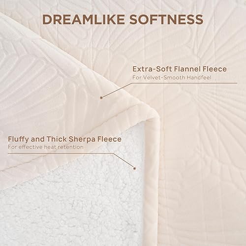 Miniatura 2 de Westinghouse Manta eléctrica tamaño Queen, manta térmica de piel sintética con doble control, 10 niveles de calefacción y ajustes de 1 a 12 horas,