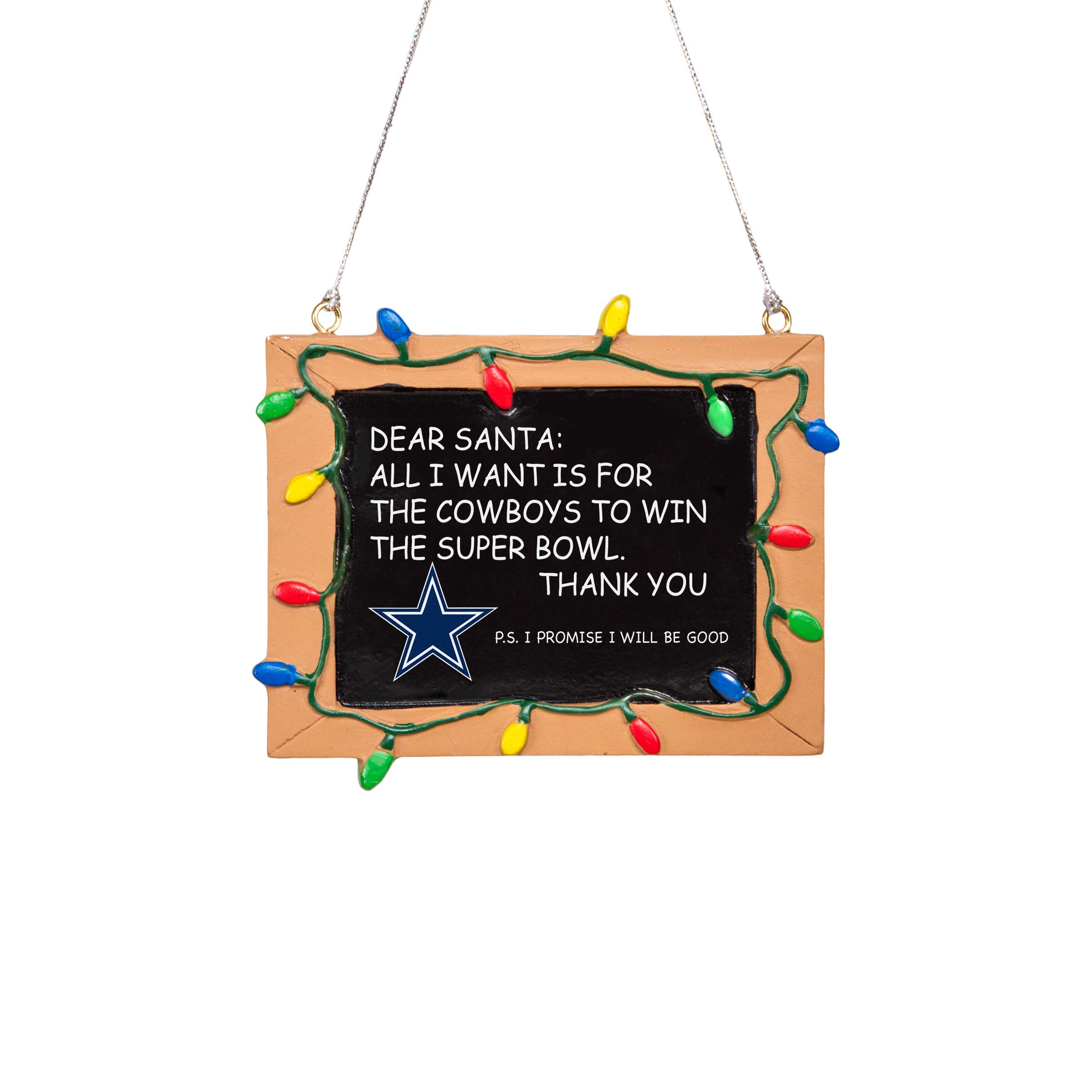 Foco Official Nfl Dallas Cowboys Resin Chalkboard Sign