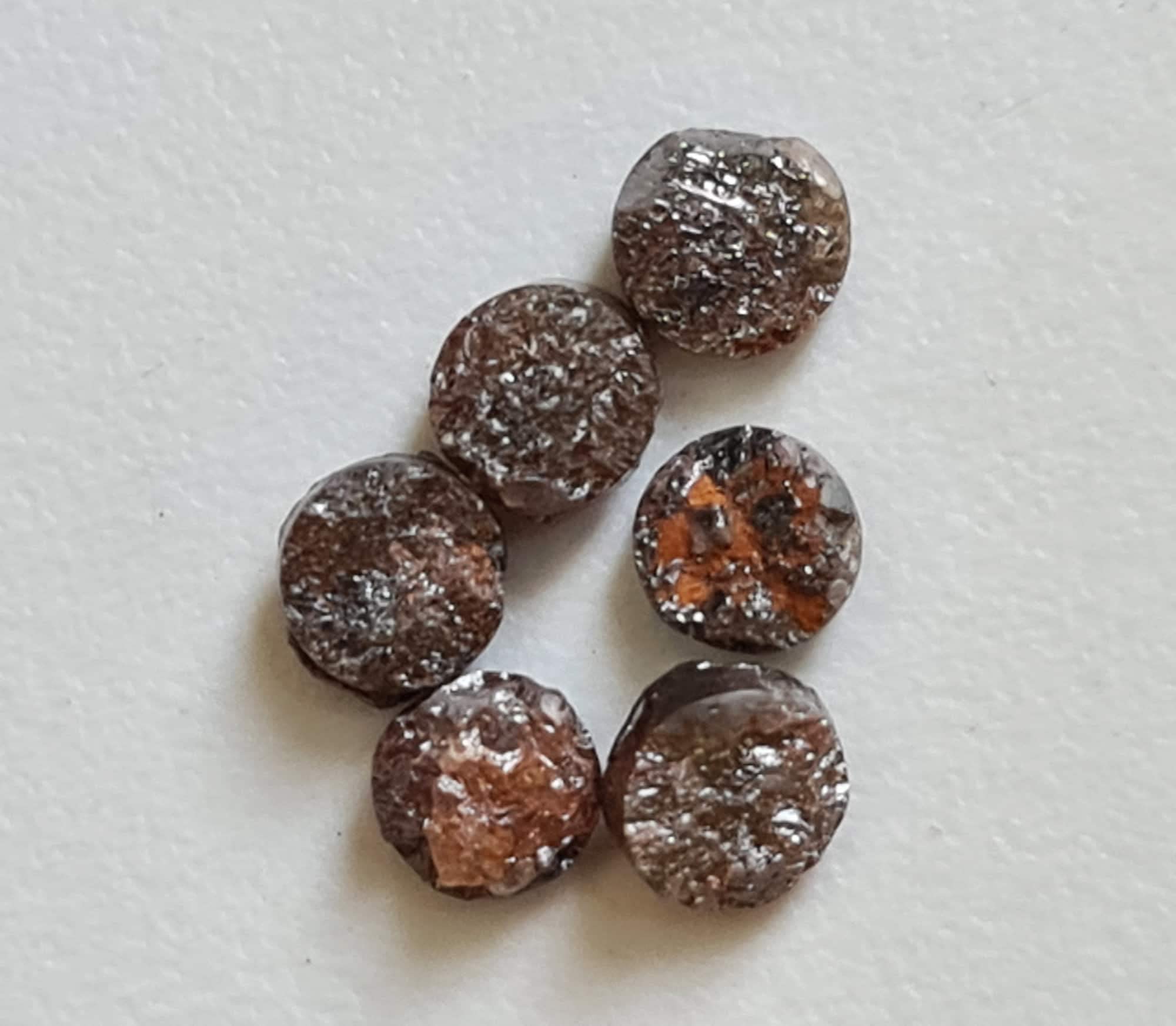 Dischi diamantati grezzi Pneumatici diamantati 3 pezzi Diamanti sciolti tagliati al laser per donna, marrone, 5-5,5 mm
