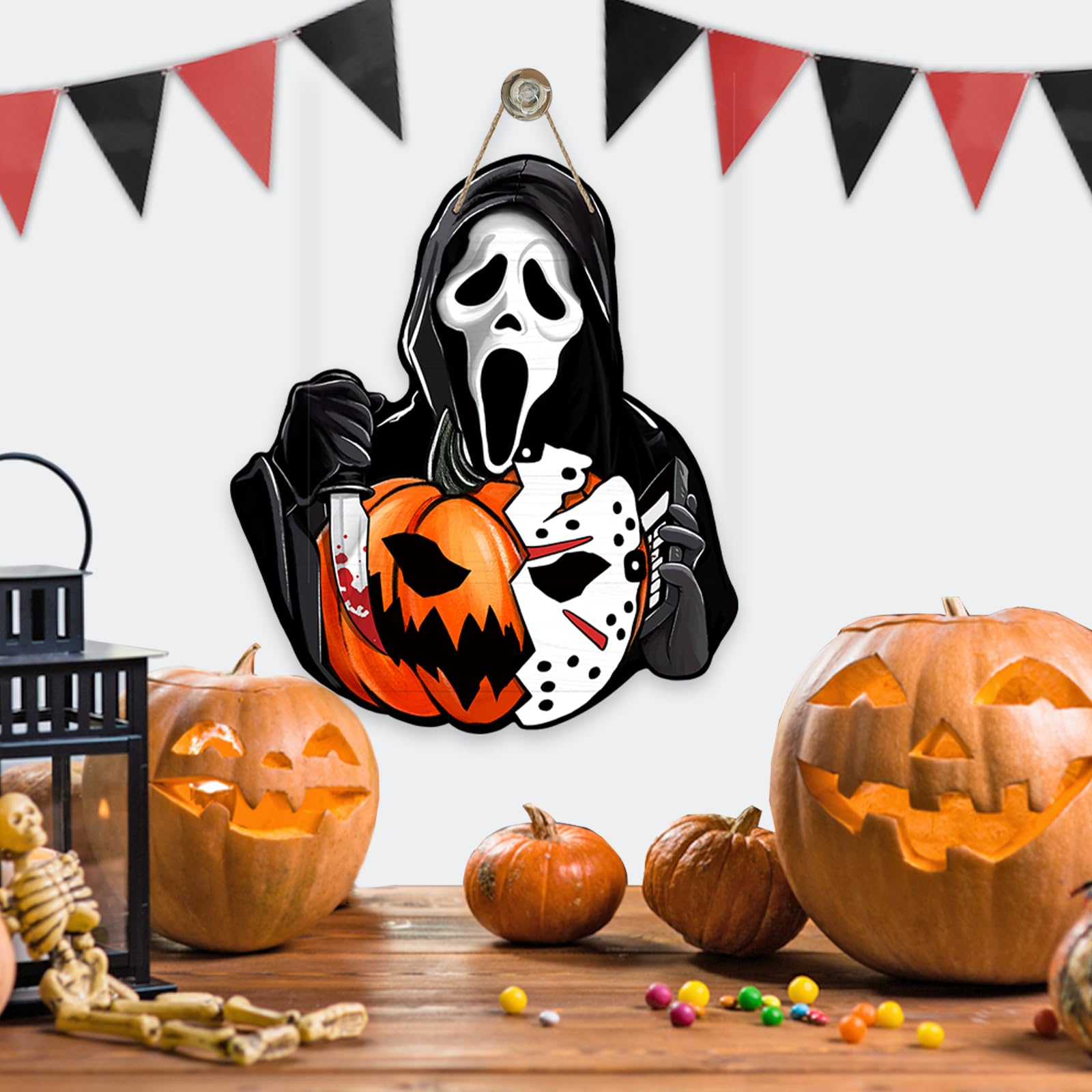 Amazon｜Deroro ハロウィーン 死神サイン フロントドア装飾用 ホラー