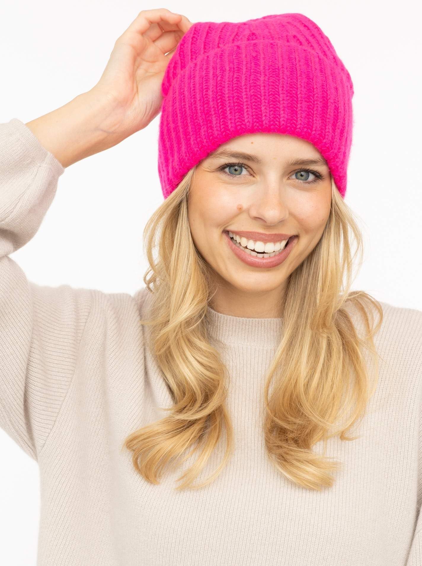 Zwillingsherz 100% kaszmirowa czapka beanie – dzianinowa czapka z kaszmiru – wysokiej jakości czapka z grubej dzianiny dla kobiet – czapka zimowa One Size – miękka i ciepła czapka – jakość premium na