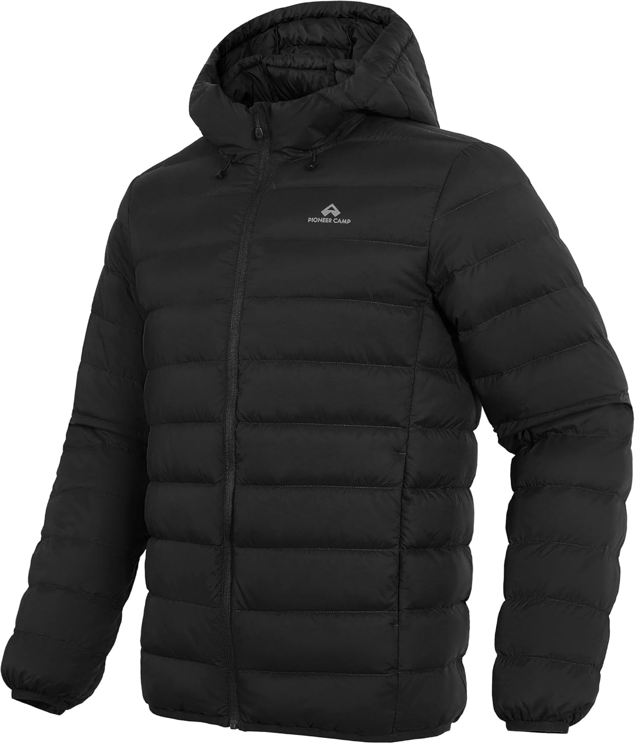 Pioneer Camp Men's Down Puffer Jacket with Hood Lightweight Packable Warm Insulated Thermal Puffy Winter Coat Ski Travel