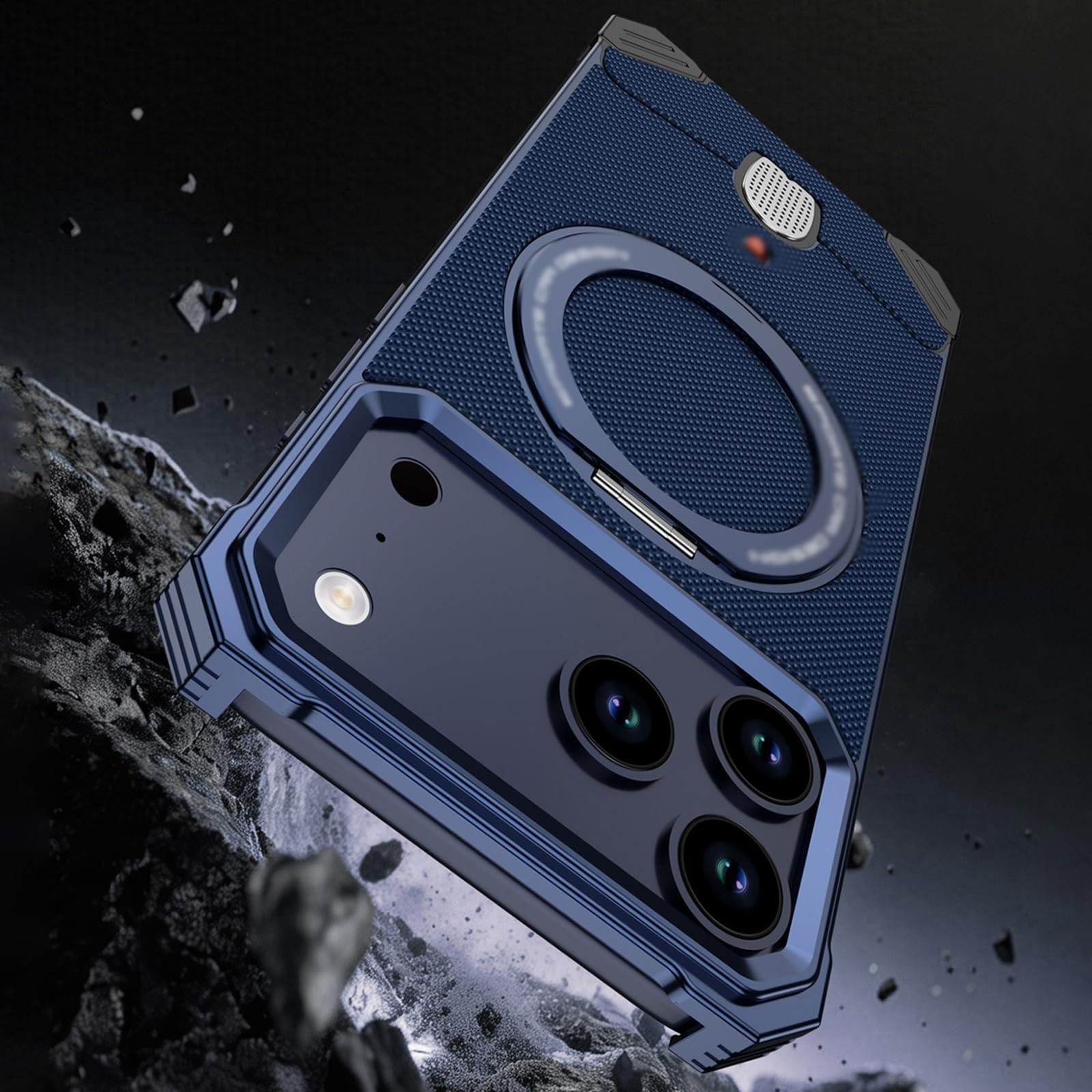 Generico Custodia magnetica for iPhone 17 Pro Max/Pro metallo pelle