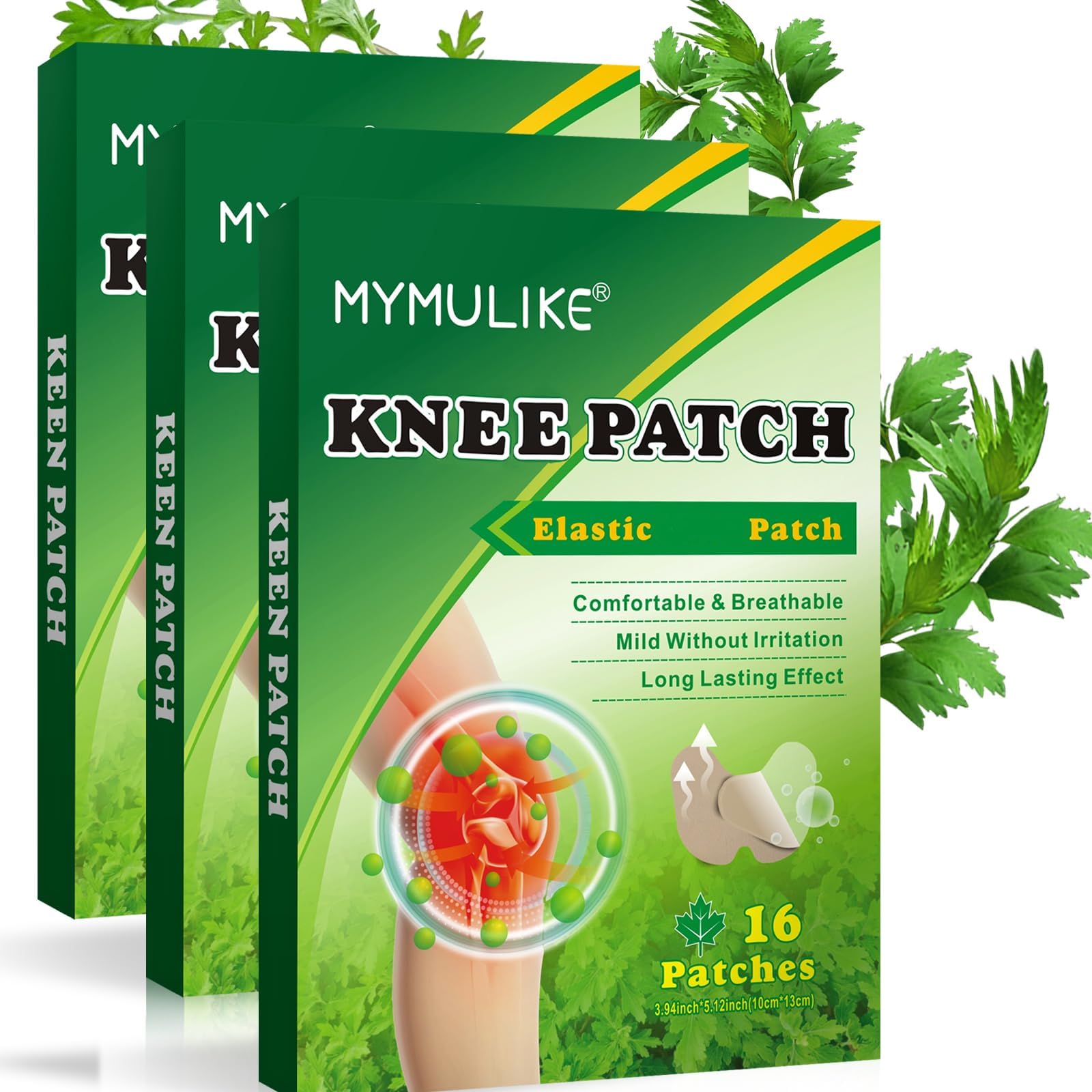 MYMULIKE48Pcs Knee Patches, Heat Patches for Knee Deep Penetration Joint Warm Patches for Knee Neck and Shoulder