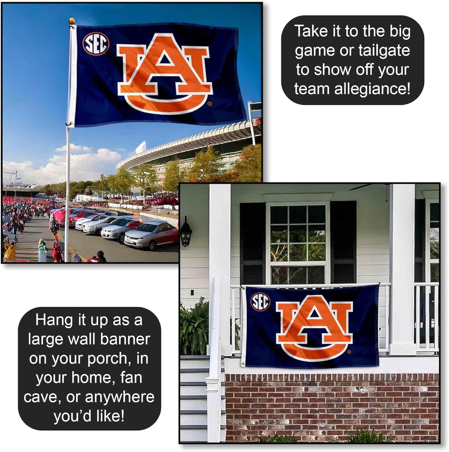 Auburn Tigers SEC 3x5 Flag - Image 4