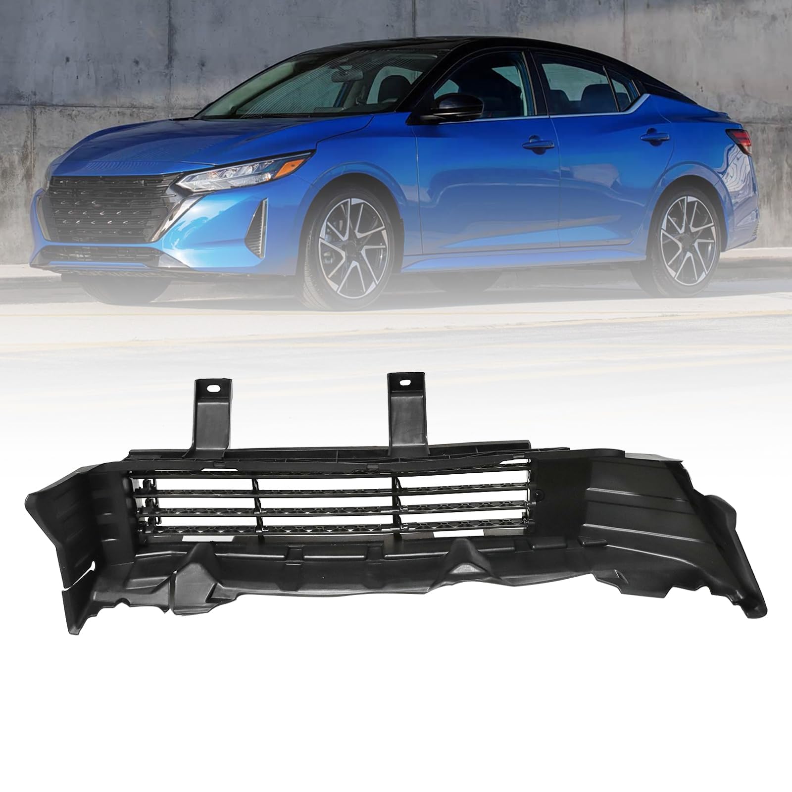 SecosAutoparts Lower Radiator Grille Assembly/Shutter Compatible with Nissan Sentra 2024 2025 2.0L # 62330-6LY0A 623306LY0A