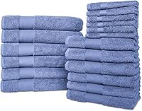 Vista 81 de Hencely Juego de 2 toallas de mano de lujo (16 x 28 pulgadas), algodón turco suave, absorbente, de secado rápido, para cara, cuerpo, cocina y baño