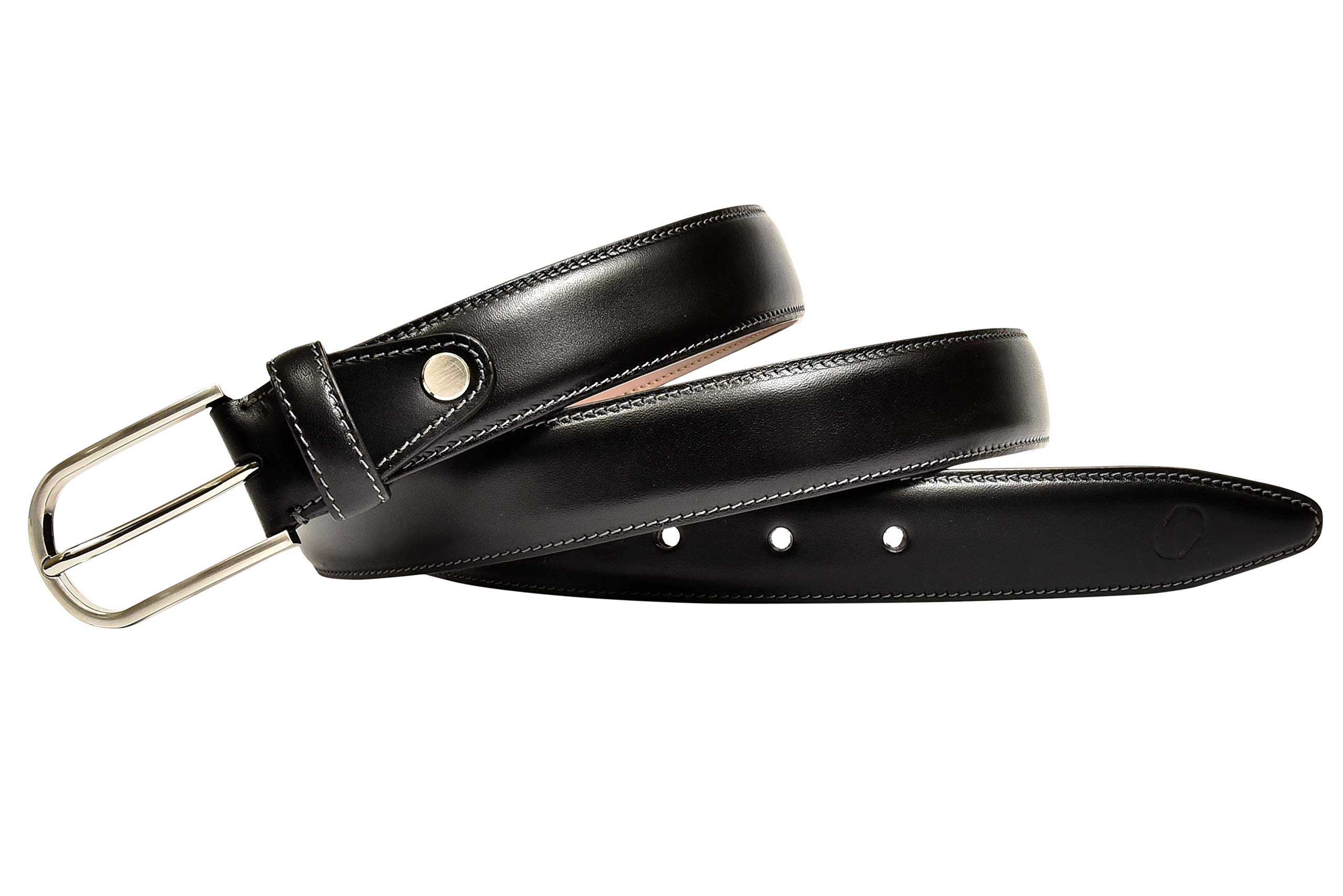Ramon Men's Spanish Full Grain Vegetable Tanned Leather 30 mm Plain Dress Belt, for any occasion.
