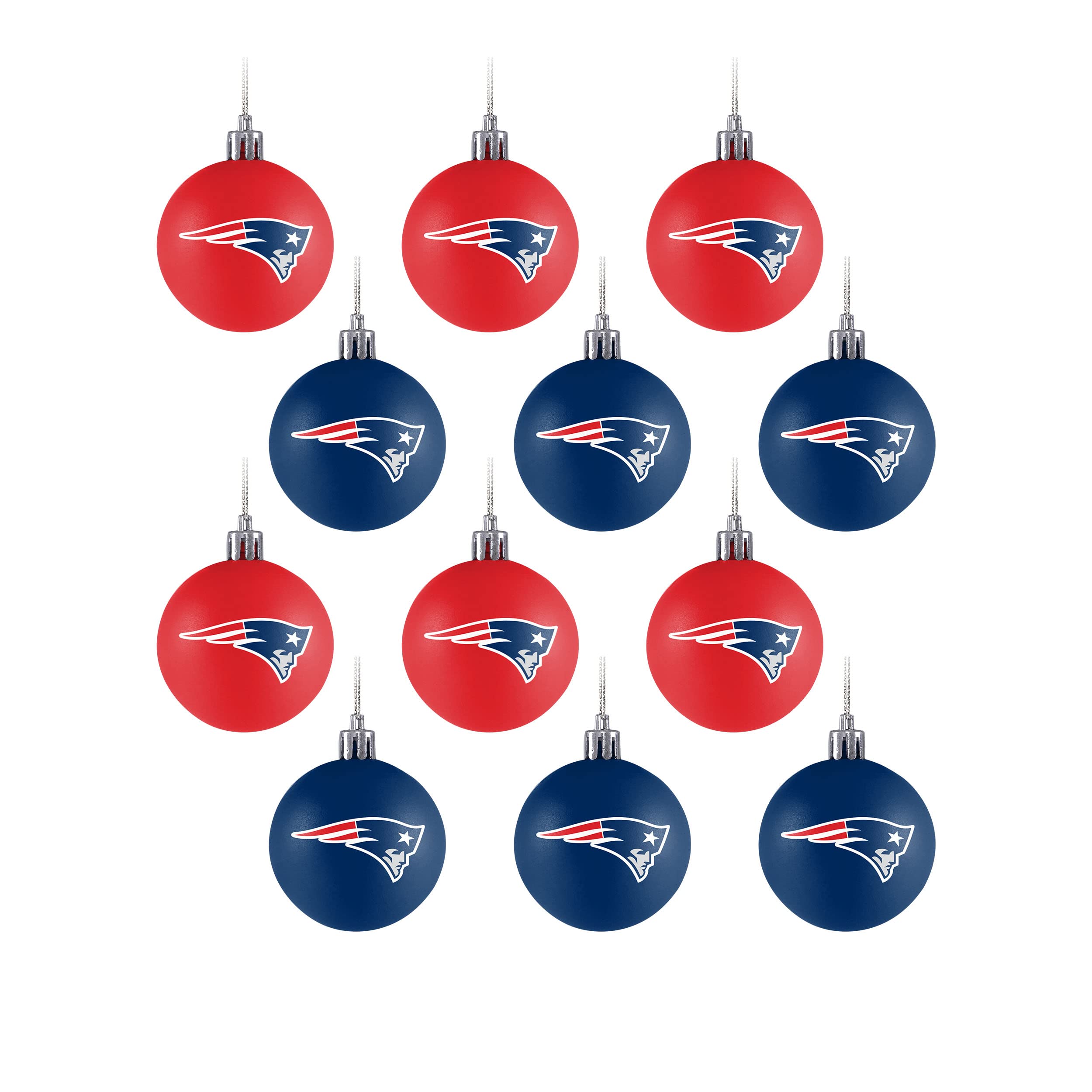 FOCO NFL Team Logo 12-Pack Ball Hanging Tree Holiday Ornament Set