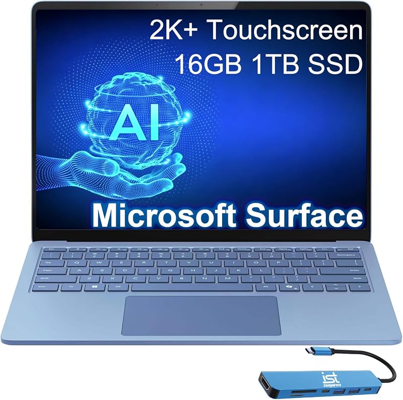 Microsoft Surface Laptop 7, Snapdragon X Elite, 16 GB DDR5, SSD de 1 TB | Pantalla táctil 2K+ de 13,8", PC portátil Business AI, > Intel i7-1355U, batería de 20 horas, cámara web IR de 1080p, CONCENTRADOR IST, Win 11 Pro