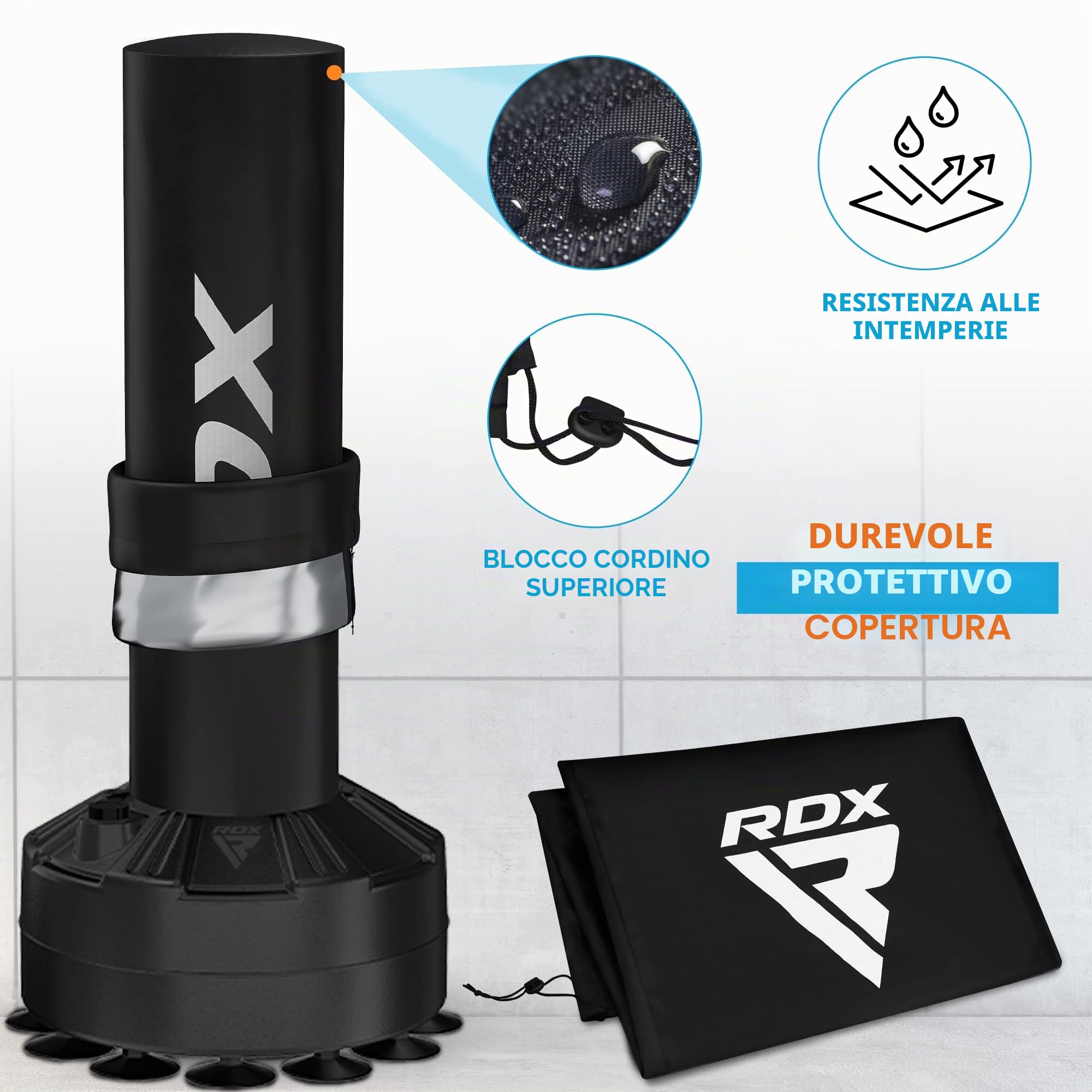 RDX Bambini Sacco da Boxe Terra con Boxe Guanti per Arti Marziali, MMA, Kickboxing e Muay Thai, 4FT Junior Fitness Stand Borsa Attrezzatura Allenamento e Taekwondo Training Punching Bag