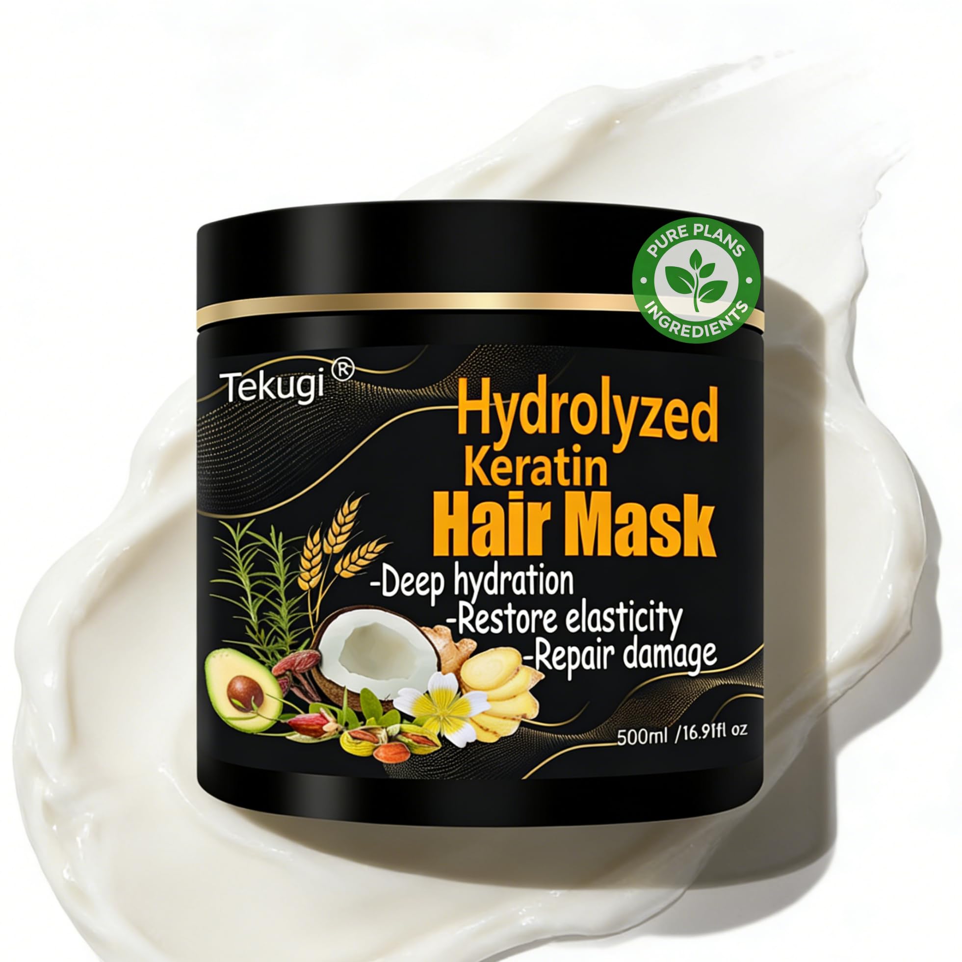 Amazon.com: Tekugi Natural Hydrolyzed Keratin Hair Mask - Repair