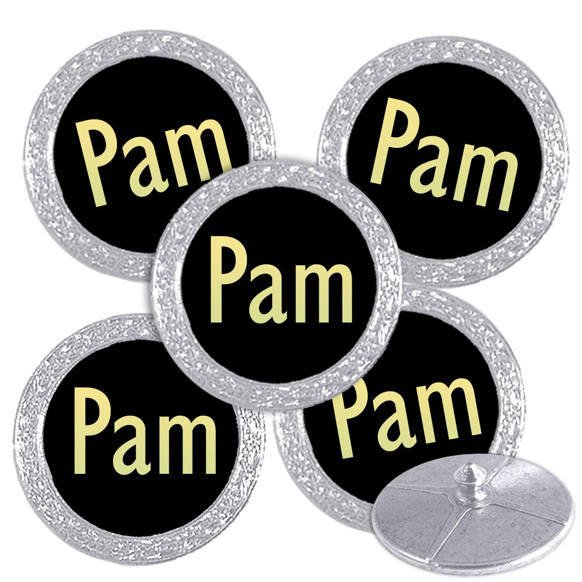 Best Impressions Silver Coloured Golf Ball Markers with Names (Pam) โ image 1