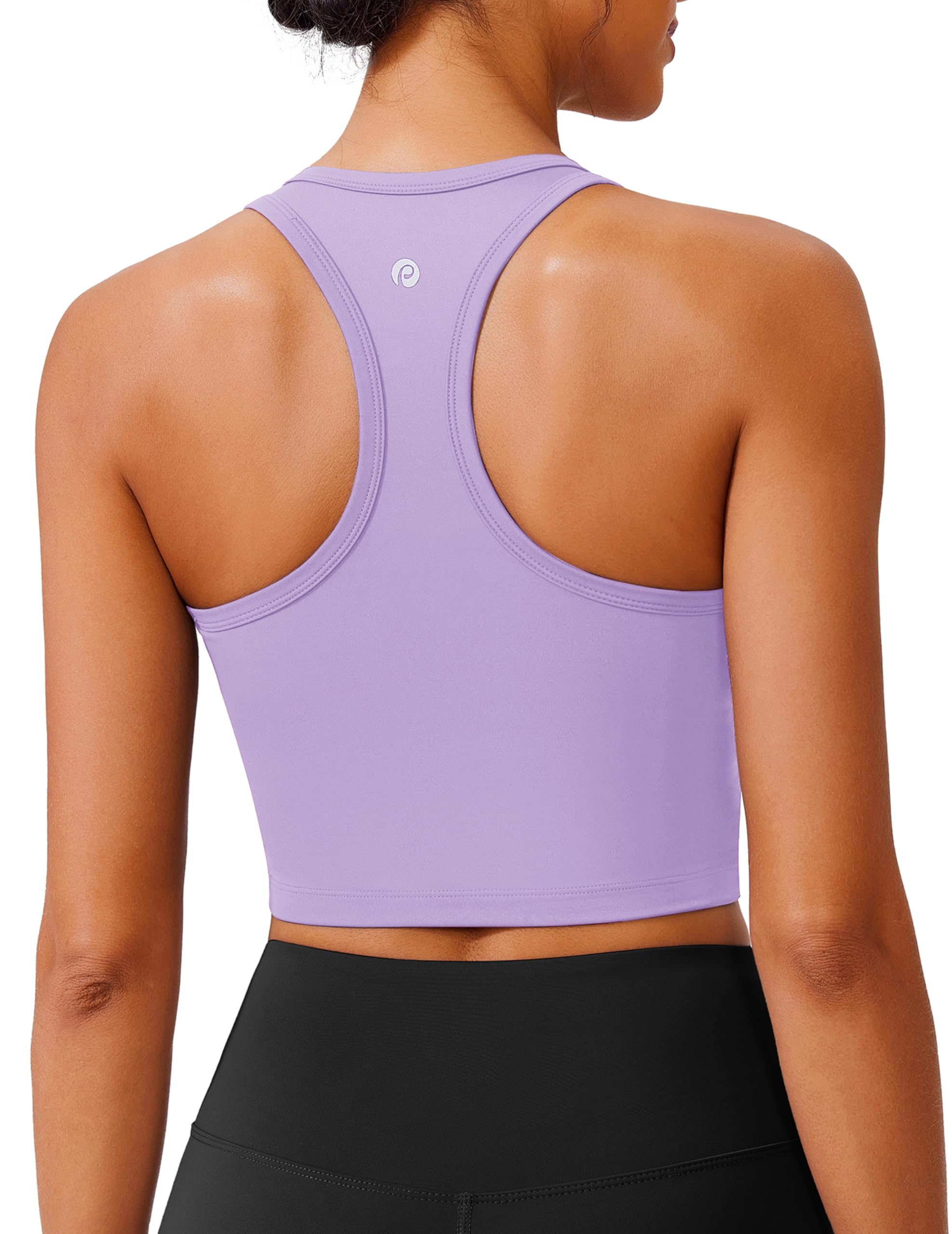 PINSPARK Sports Bra for Women Racerback Tank Tops Light Support Workout Top