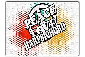 Peace Love Harpsichord 80-Piece Jigsaw Puzzle