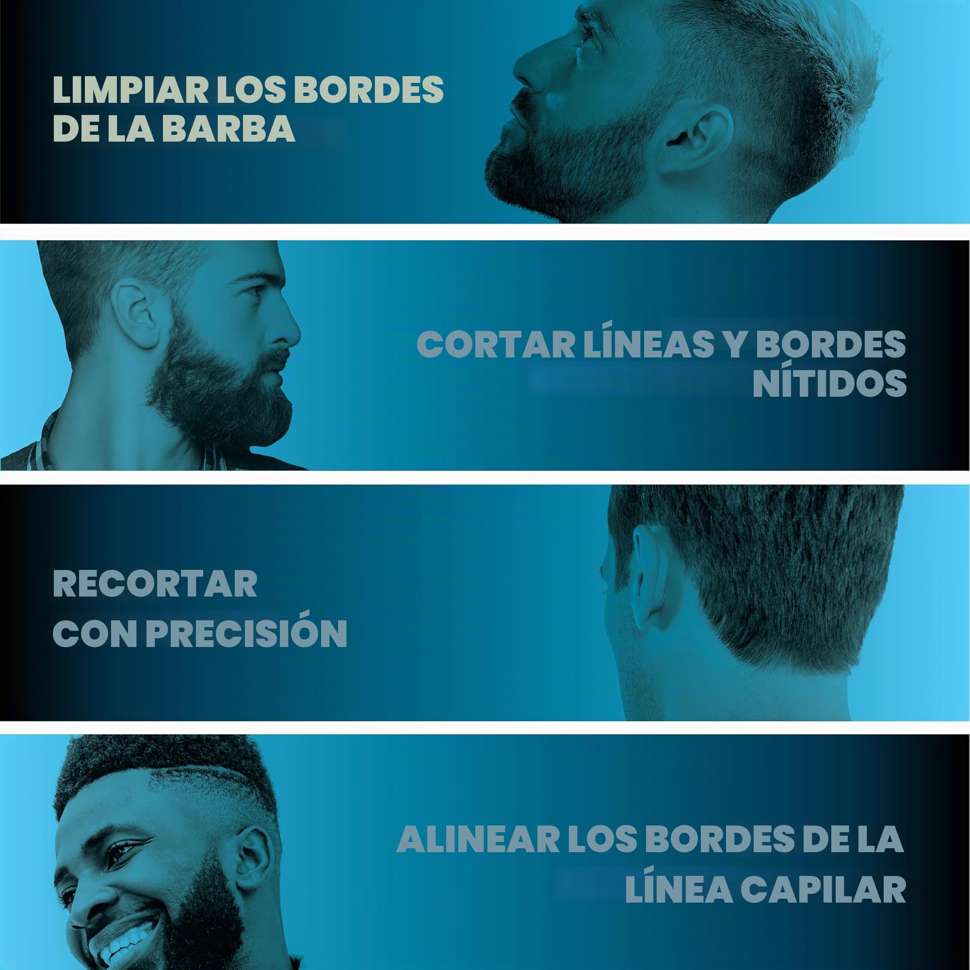 Wahl USA Pro Series 3026018 - Recortadora de barba de alta visibilidad inalámbrica de iones de litio recargable por USB, todo en uno, para hombres con cuchilla de separación casi cero