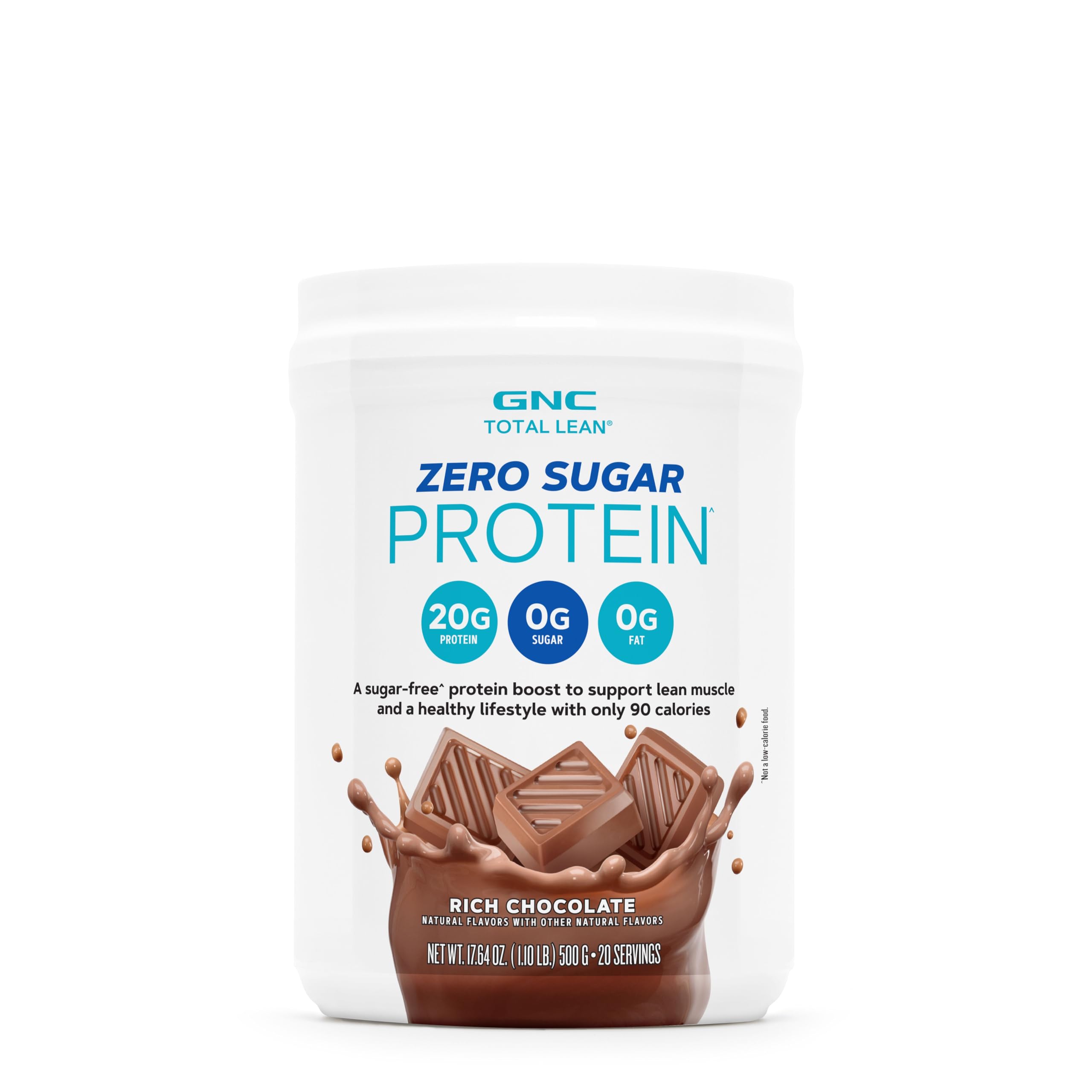 GNC Total Lean Zero Sugar Protein - Rich Chocolate (20 Servings)