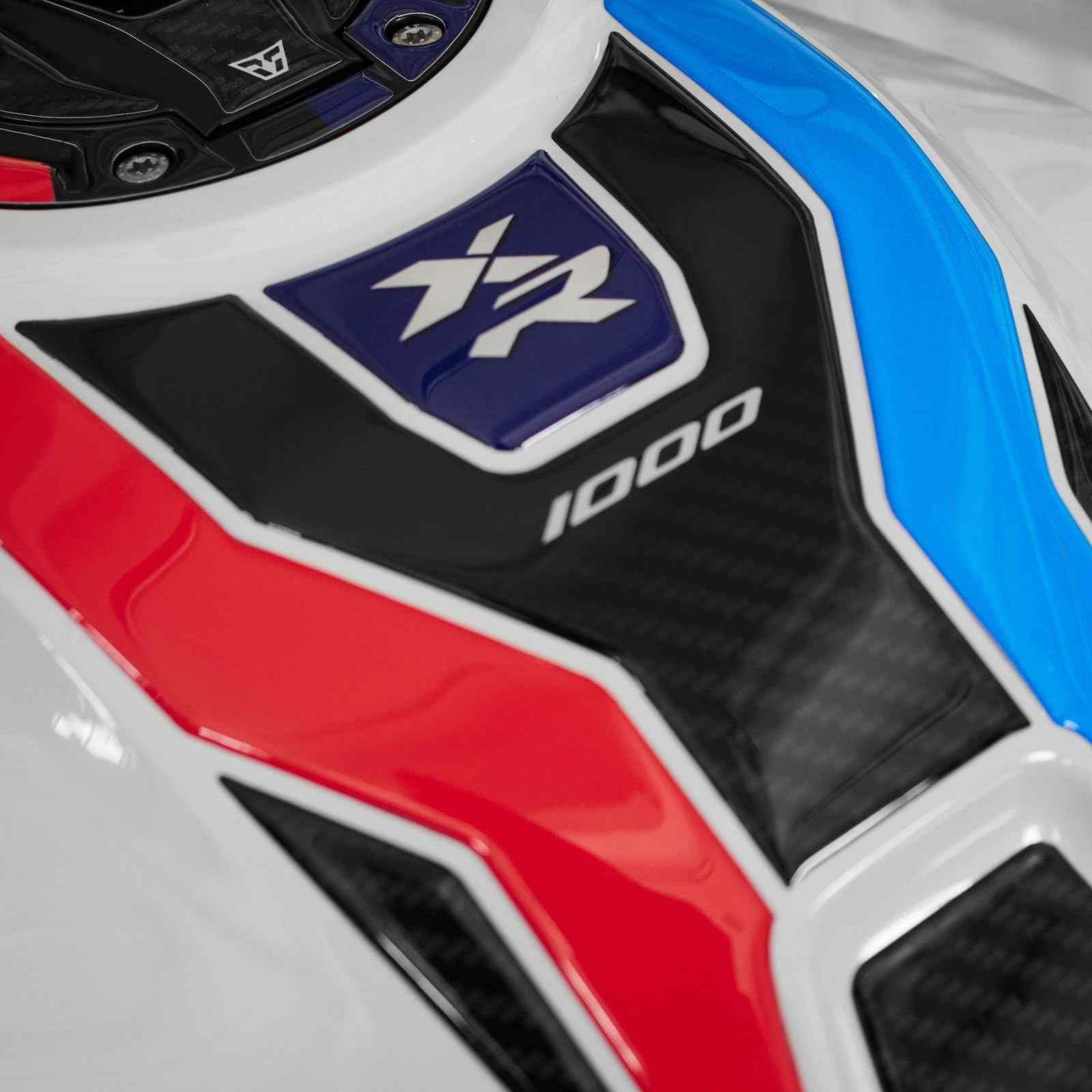 Resin Bike Autocollant Moto Compatibles avec BMW M 1000 XR - S 1000 XR 2020-2026. Protection Grip de Réservoir Moto Contre Les Chocs et Les Éraflures. Autocollant 3D Résinés Made in Italy