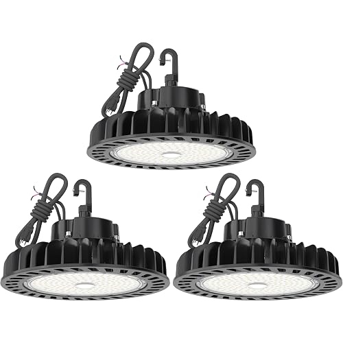 HYPERLITE UFO Led High Bay Light 150W 21,750lm 5000K 1-10V Dimmable High Bay Led Lights UL Listed US Hook 5' Cable Led High Bay Lights Alternative to 650W MH/HPS for Gym Factory Warehouse