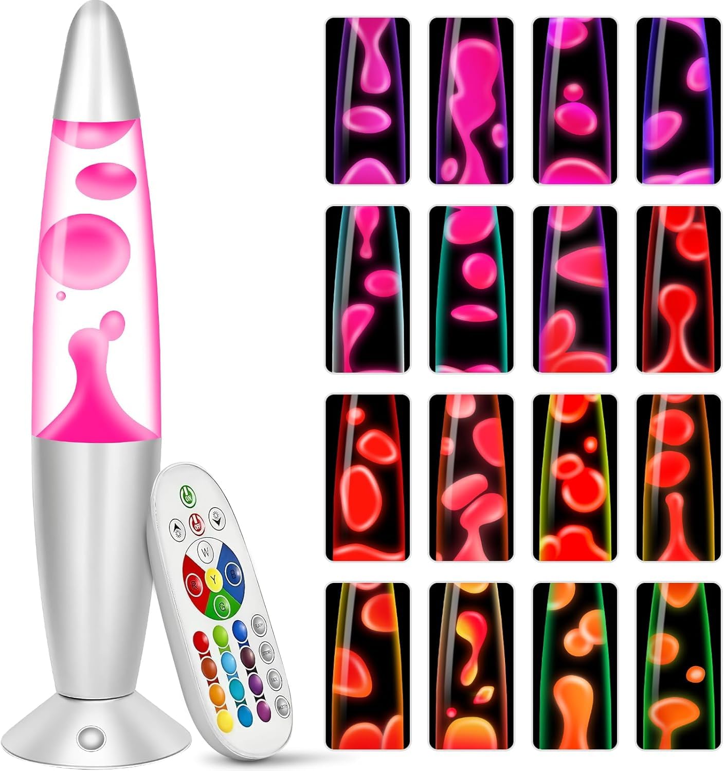 Mood Lamp, Liquid Motion Lamps Night Lamp– 17 Colour Changing Motion Desk Decor for Stress Relief & Focus, with Remote Control, Handcrafted Kinetic Art for Relaxing/Office/Gift