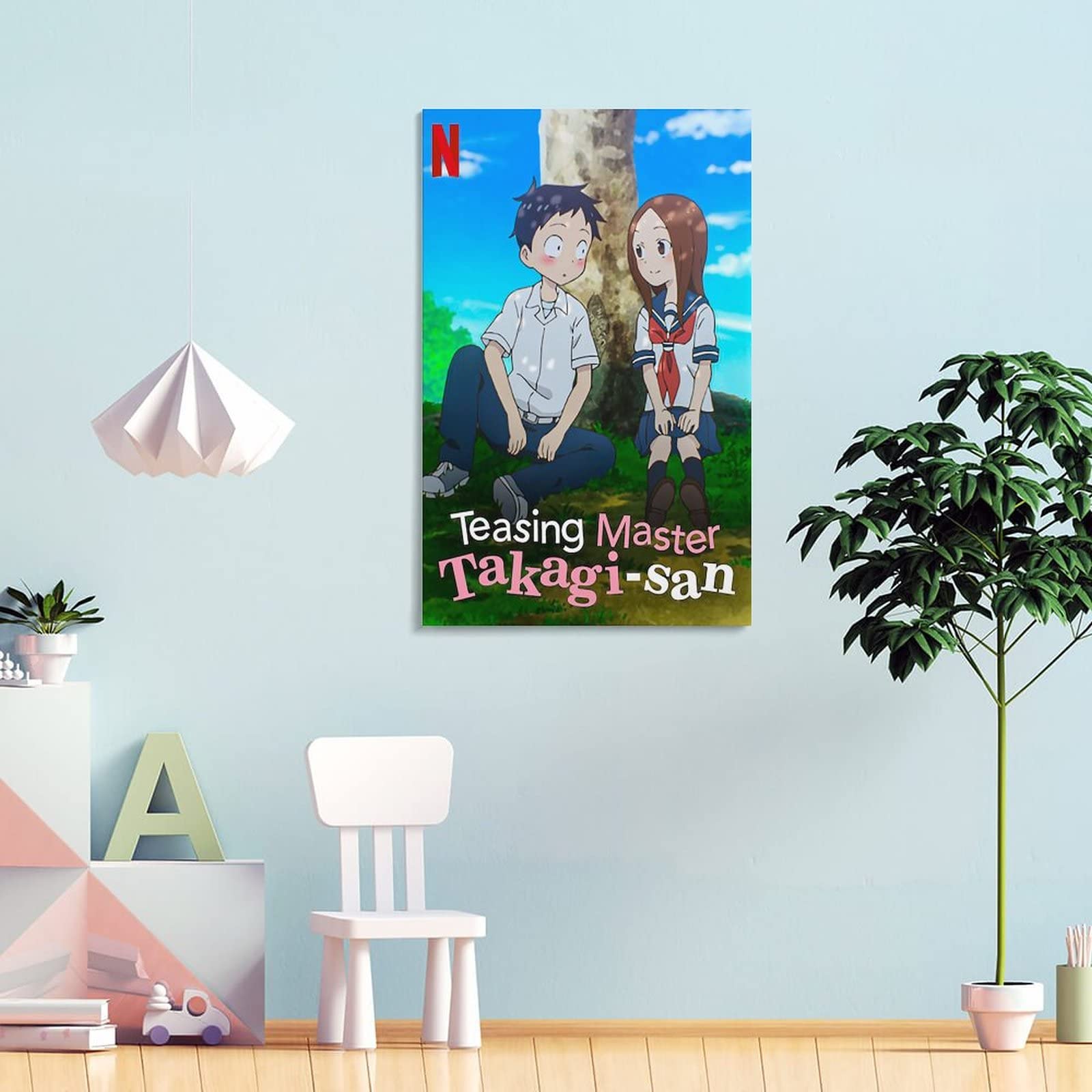 ZKFG Teasing Master Takagi-san Comedy Anime Poster Canvas Art