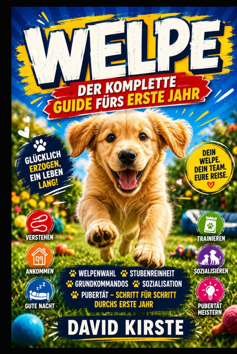 Welpe: Das erste Jahr: Der vollständige Woche-für-Woche-Guide für Erziehung, Sozialisation, Gesundheit und Ernährung – vom ersten Tag bis zum ersten Geburtstag