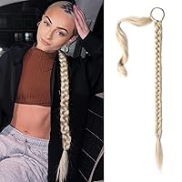 Vista 46 de SEIKEA Extensión de Cola de Caballo Larga DIY Trenzada con Banda para el Cabello, Extensiones de Cabello Liso Envolvente, Postizo Sintético Suave