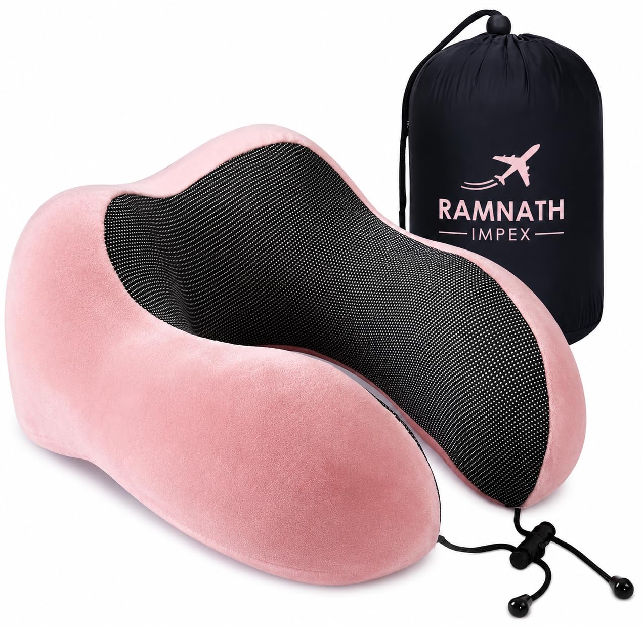 Neck Pillow for Travelling | Memory Foam Travel Pillow | 360-Degree Head Support, Comfortable, Lightweight, Adjustable Strap | Ergonomic Neck Support Pillow for Flight, Car, Office & Home Use.-image-20
